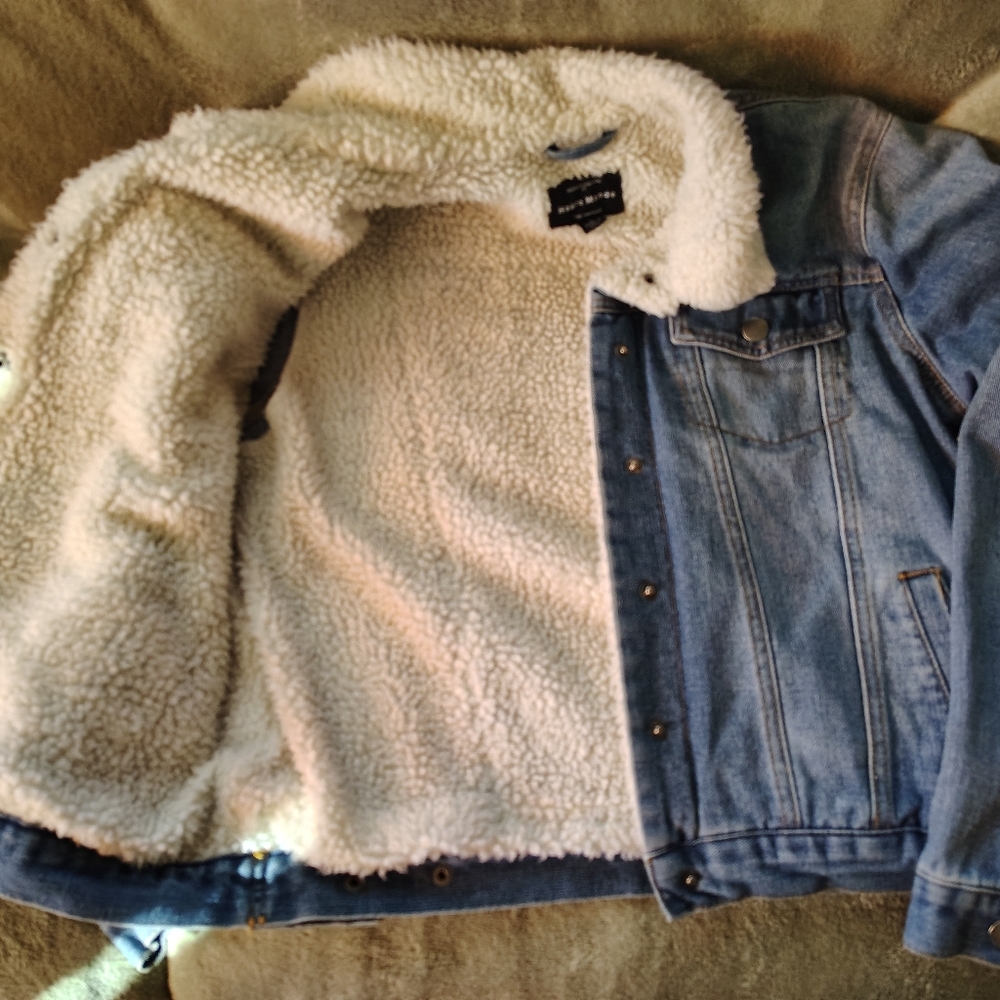 Denim Jacket with Sweater Back - Picture 3 of 8